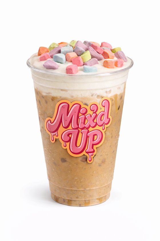 Cereal Killer cold brew in a Mix'd Up cup